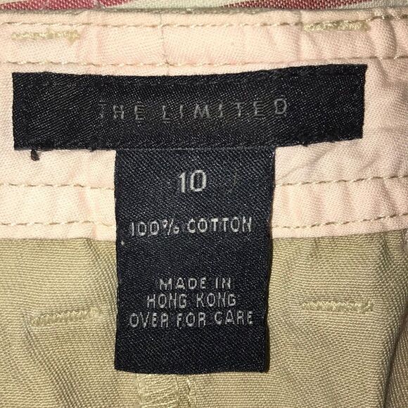 3/$15 🌻The limited shirt khaki beige mini skirt gold detail hardware size 10 - Picture 6 of 11